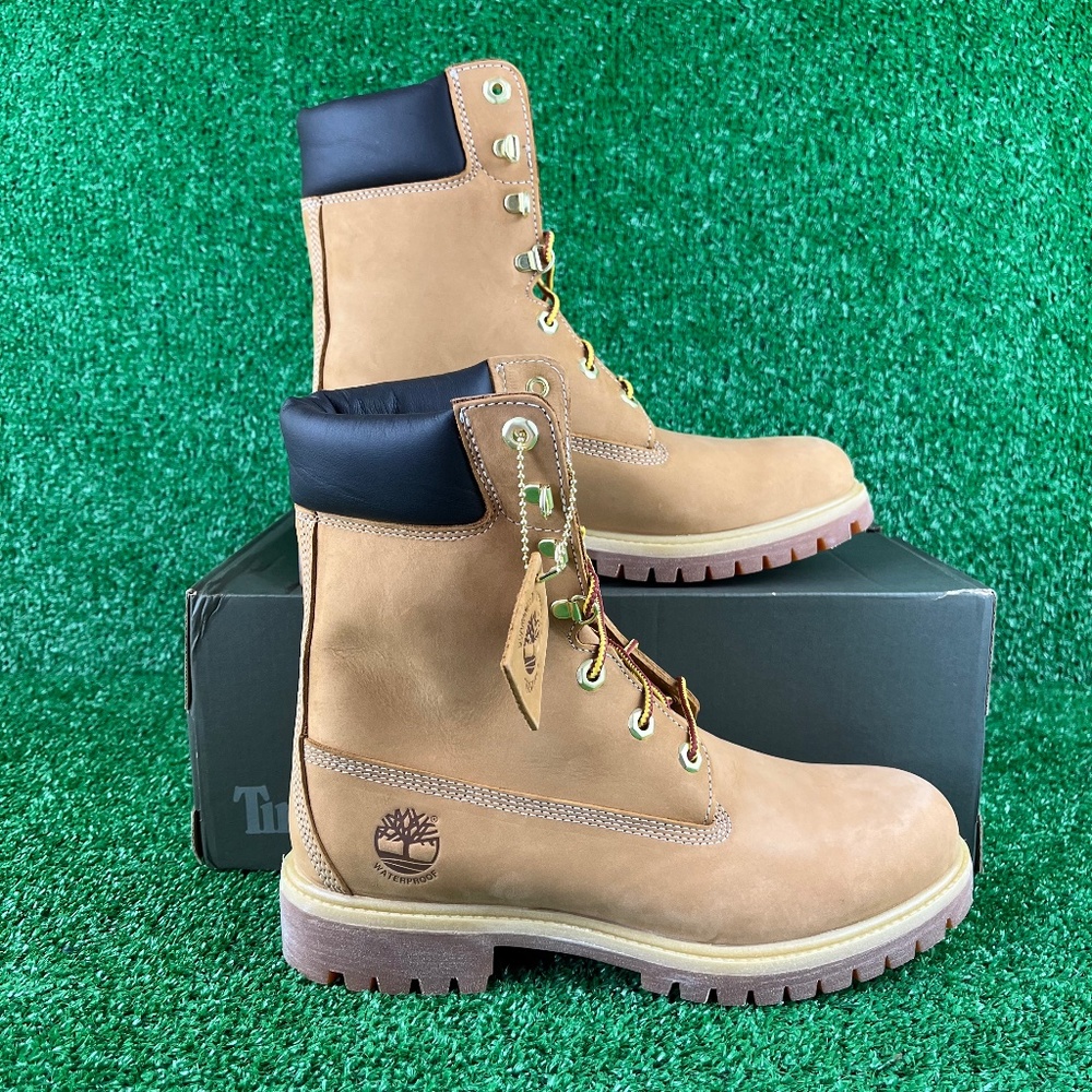 NEW Timberland 8" Inch Premium Waterproof Wheat Nubuck Lace Up Boots Mens